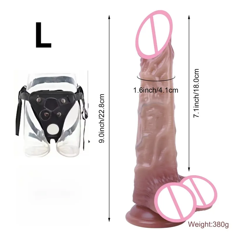 Wearable Strapon Penis for Women Super Long Huge Silicone Dildo Anal Plug Vaginal Adult Standard Size Strap Sex Toys for Wome18n