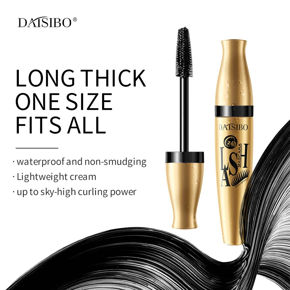 3D Fiber Mascara Long Black Waterproof Black Mascara Volume Curling Eyelash Extension Makeup Cosmetic Mascara Liquid