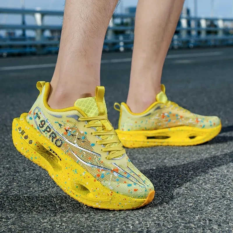 2025 Sneakers Lelaki Baharu Pendarfluor Malam 3.0 Plat Karbon Kusyen Larian Kasut Lari Stabil Kasut Latihan Lantunan Kasut Jog — image 2