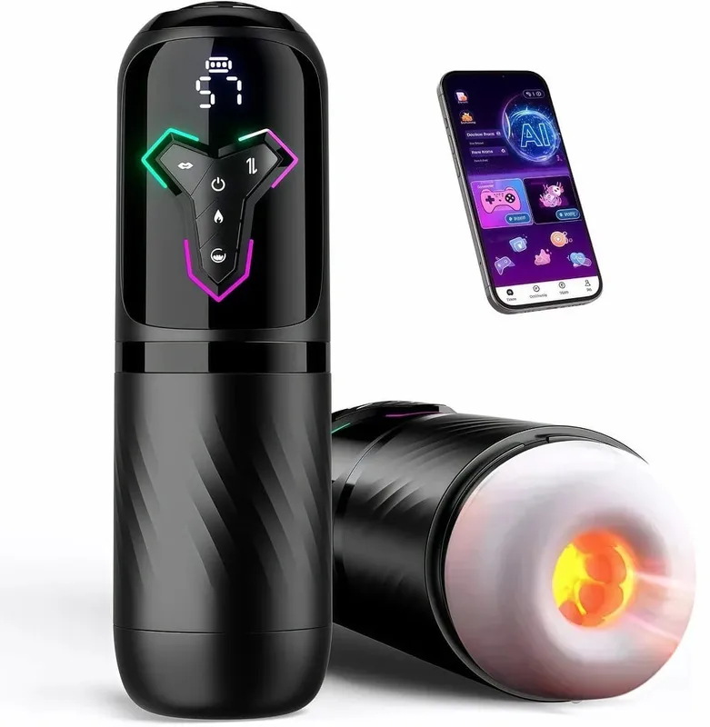 Automatic Telescopic Male Masturbator Thrusting Sucking Machine Vibration Heating Blowjob Masturbation Cup Adult Men Sex Toy
