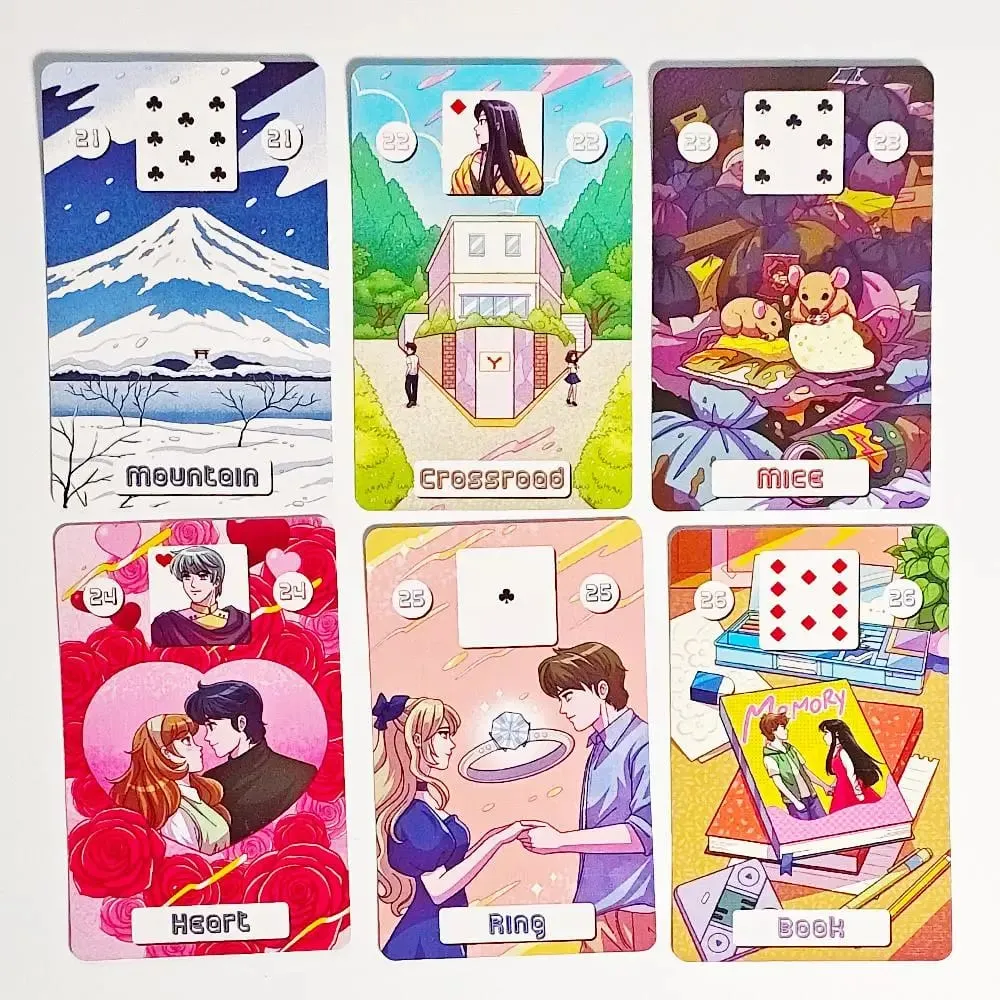 Back To The 80's Lenormand Deck 9*6cm Printed on 350GSM Double-embossed Cardstock 36 Pcs Lenormand Cards + 2 Special Cards — image 3