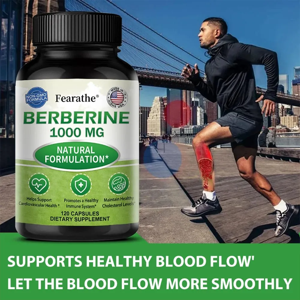 Berberine 1000 Mg Supplement Highly Absorbed Supports Cardiovascular Health Regulates Gut Flora Balance Improves Digestion — image 5