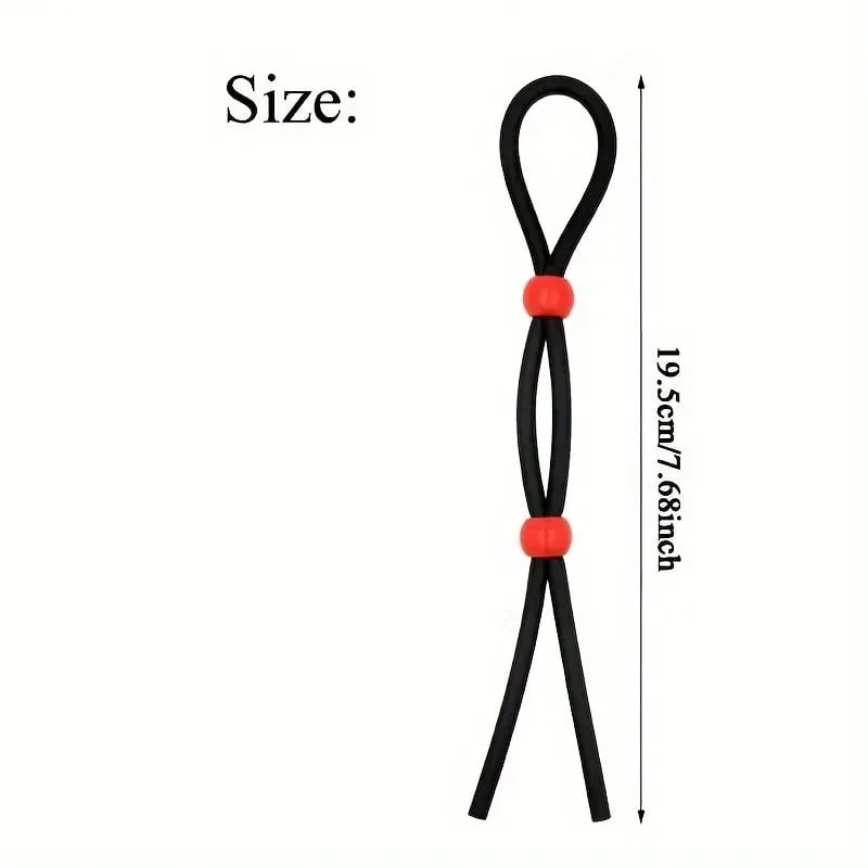 Adult Male Adjustable Penis Loops Rope Sex Toys Silicone Cock Rings Male Sex Toys — image 3