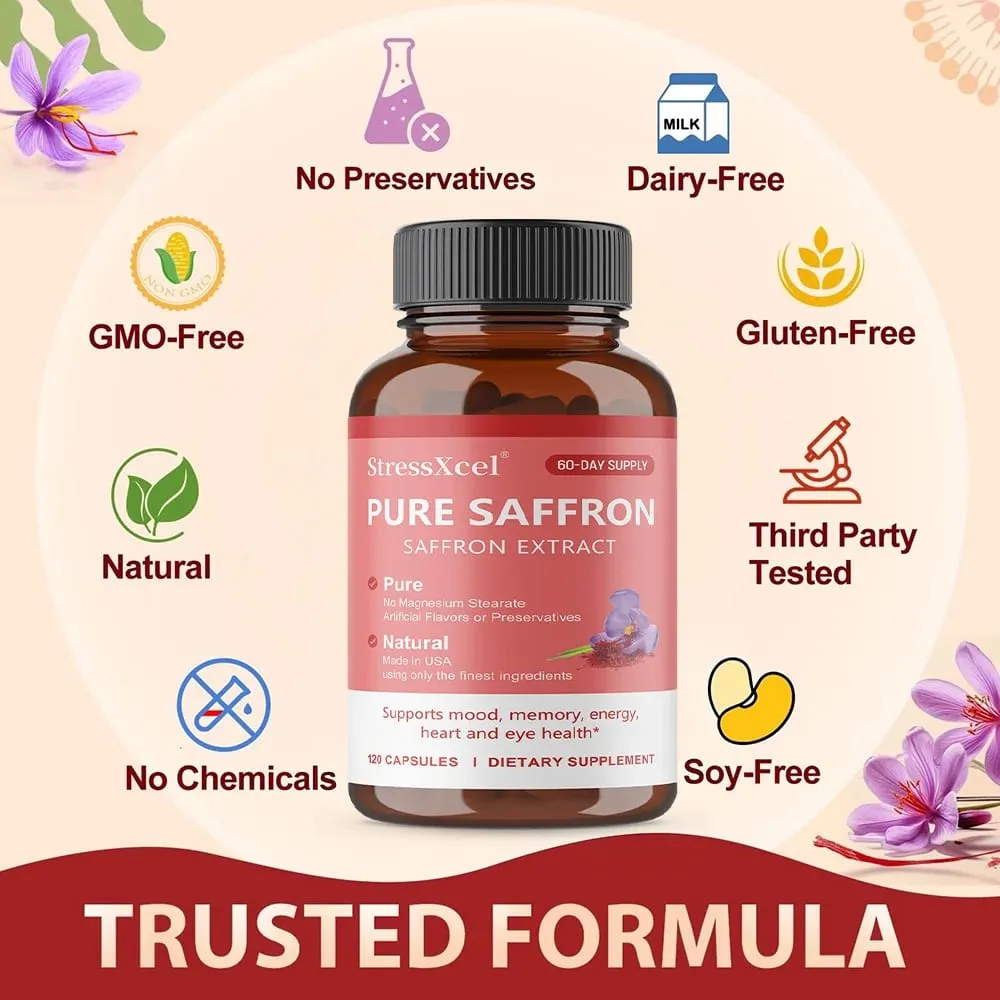 Saffron Supplement Protects Eye Health Improves Dull Skin Tone Promotes Blood Circulation and Boosts Metabolism — image 4