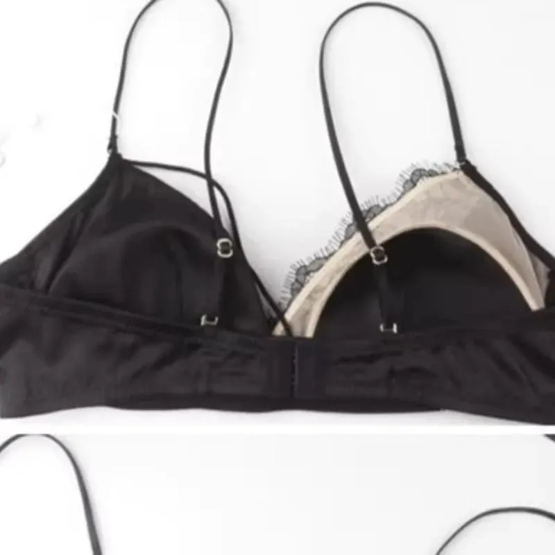 Super Sexy French Lace Bra Set No Underwire Minimizer Triangle Cup for Small Chest Women Hot Lingerie 2026 New Push Up MOYISU — image 2