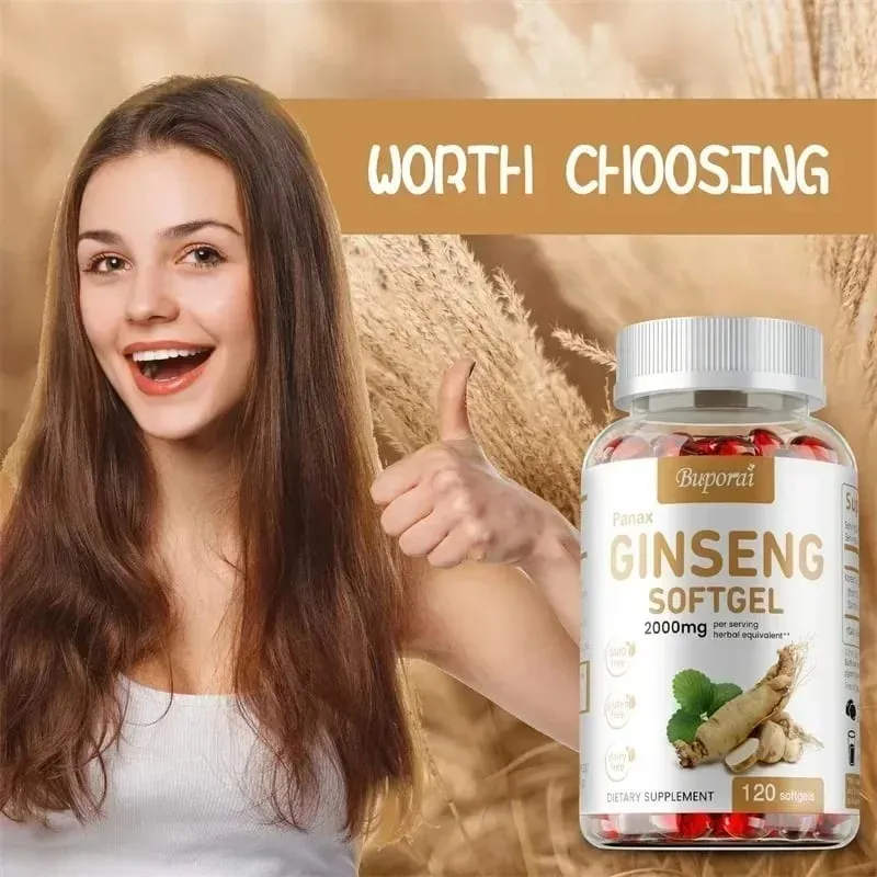 Panax Ginseng Capsules Ginseng Root Extract Supports Energy Strength Vigor Performance in Women and Men — image 4