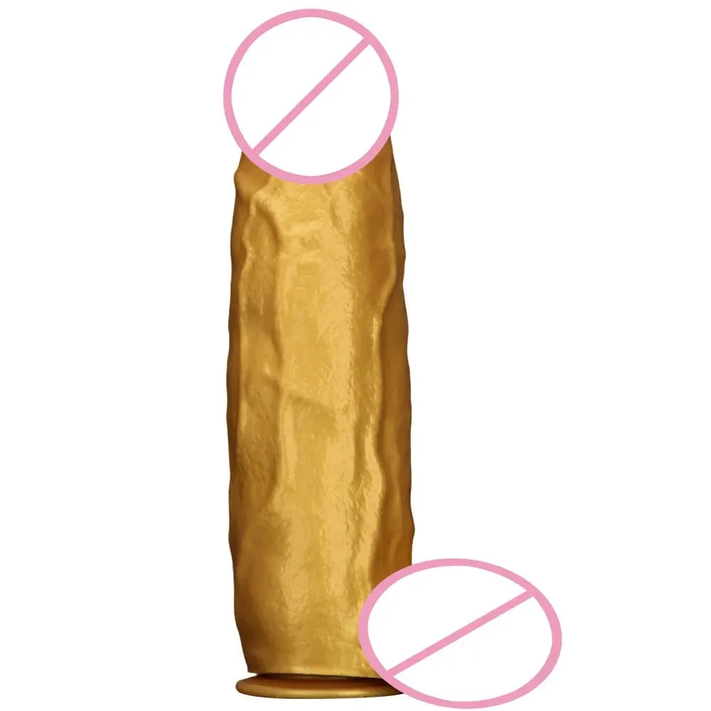 46cm Large Gold Silicone Dildo Anal Plug Sex Toy Realistic Penis Anal Dilator Fisting Masturbator Realistic Penis — image 6