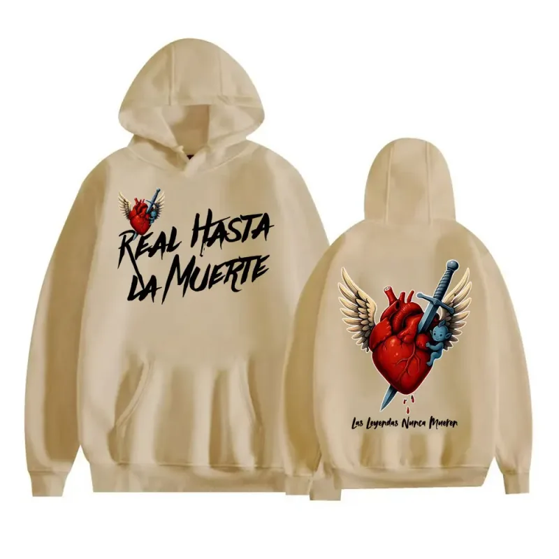 Anuel AA Rhlm 2 Real Hasta La Muerte Heart Hoodies Men Women Fashion Retro Bodywarmer Sweatshirts Casual Fleece Oversized Hoodie — image 6
