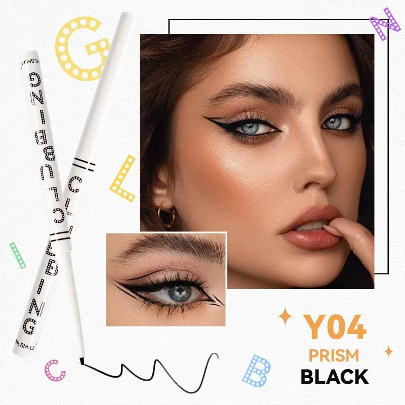 Waterproof Black White Eyeliner Pencils Long-Lasting Smudge-Proof for Bold Eye Makeup Easy Glide Formula Eye Liner Cosmetics