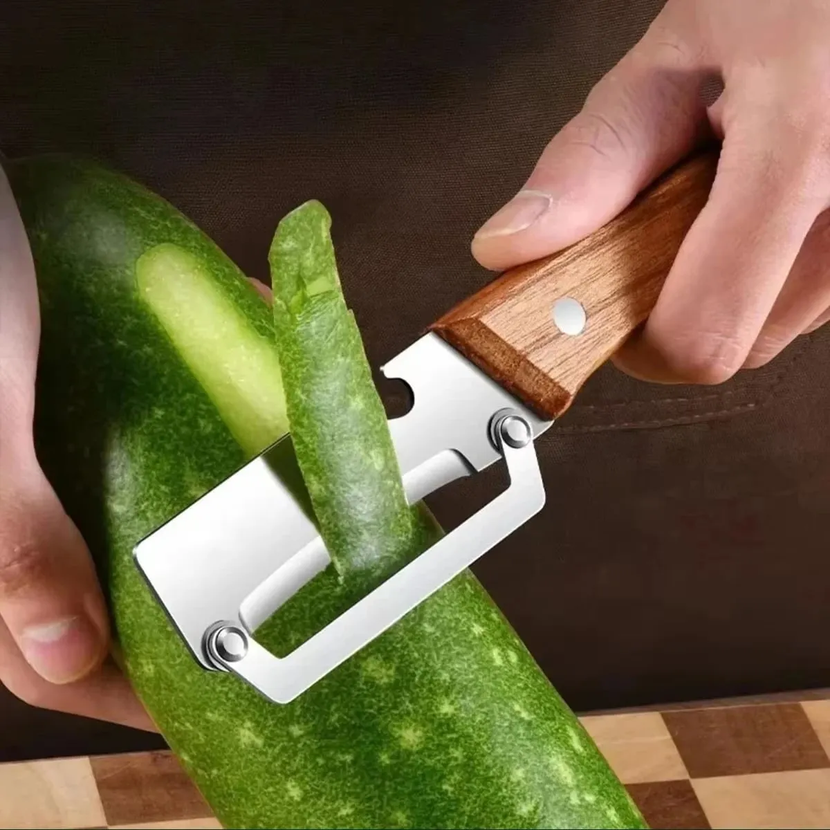 2PC Set Stainless Steel Multifunctional Kitchen Slicer Sharp Cutting Tool For Home Green Onion Cabbage Shredder Vegetable Peeler — image 8