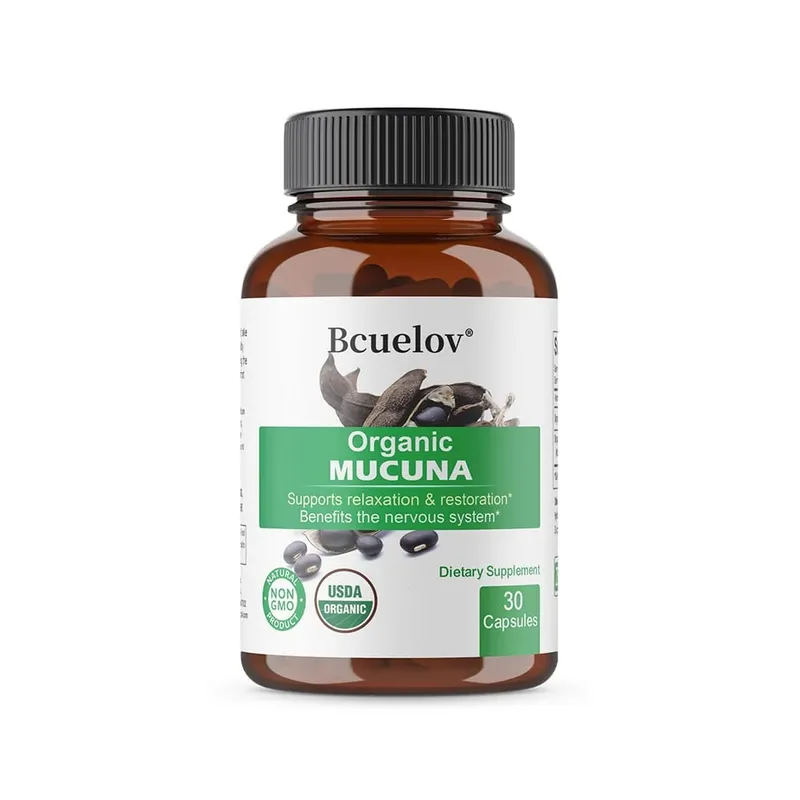 Organic Mucuna Capsules - Supports Relaxation and Well-Being - Natural Herbal Supplement for Nervous System Health — image 8