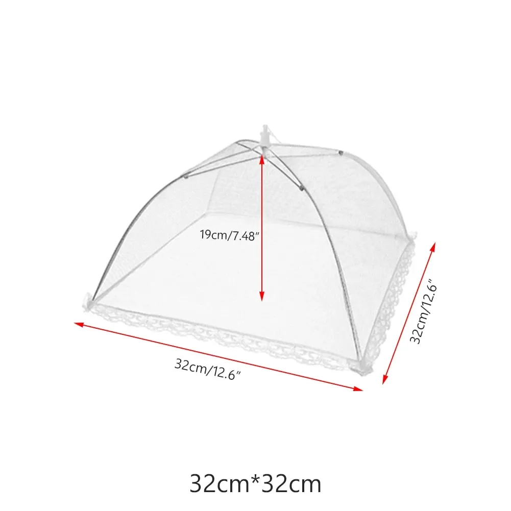 Large pop-up white mesh food cover tent - foldable and washable suitable for outdoor picnics barbecues and parties