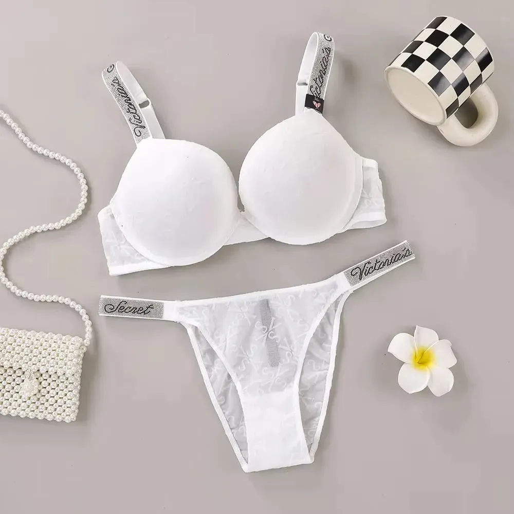 Victoria's Secret Classic Padded Adjustable push up Lingerie Underwear Set Bras and Panty Set Women's New Sexy Lingerie Sporty — image 4