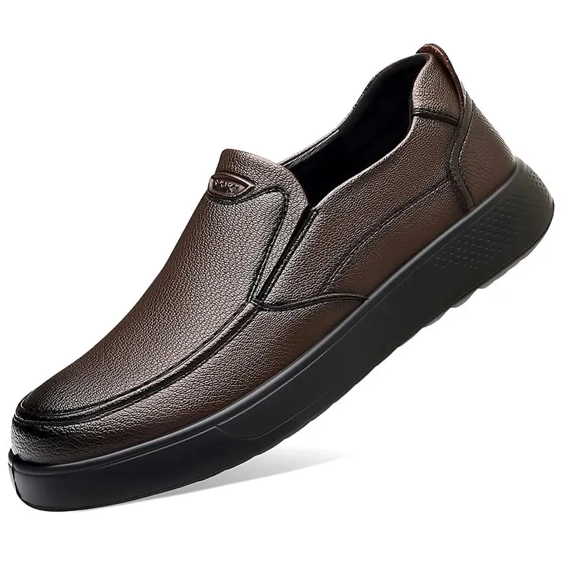 2026 New Designer Solid Color Leather Shoes for Men Soft Sole Fashion Loafers Man Spring Summer Autumn Business Casual Shoe Male — image 4
