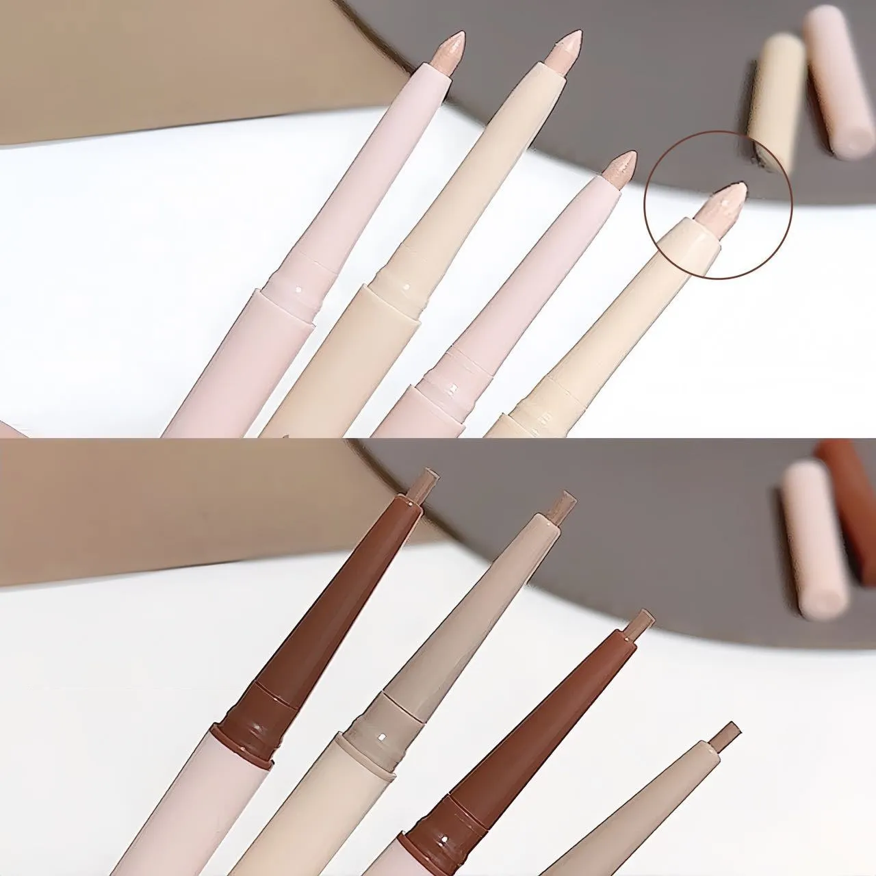 Double-end Under-eye Highlighter Pen Eyeliner Pencil Matte Nude Highlight Bronzer 2 in 1 Shadow Pen Brightening Eye Makeup — image 6