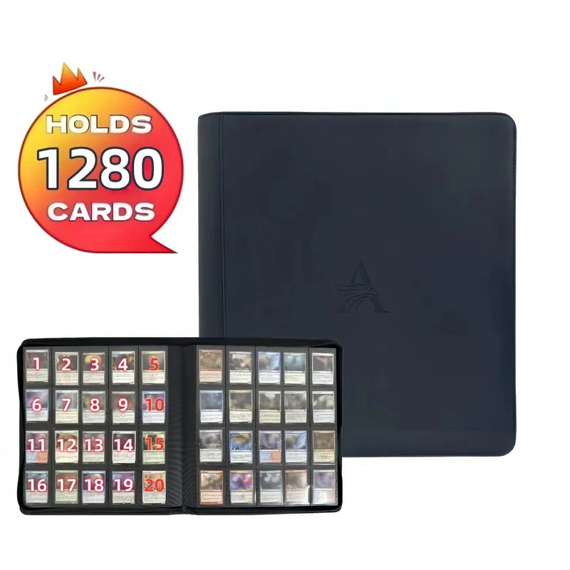 Premium 20 Pocket Card Binder –1280 Collection Binder Folder Card Album Card Holder Fit for TCG & Sports Cards. Collector's Drea