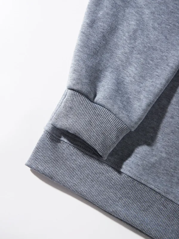 Powerhouse Gym Letter Printing Men Sweatshirts Winter Fleece Warm Hoodie Korean Loose Crewneck Pullovers Hip Hop Male Clothes — image 25