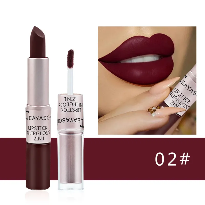 Mat flydende læbestift Vandtæt Non Transfer Long Wear Pink Lip Gloss Tint Fugtgivende Makeup til Kvinder Damer — image 8