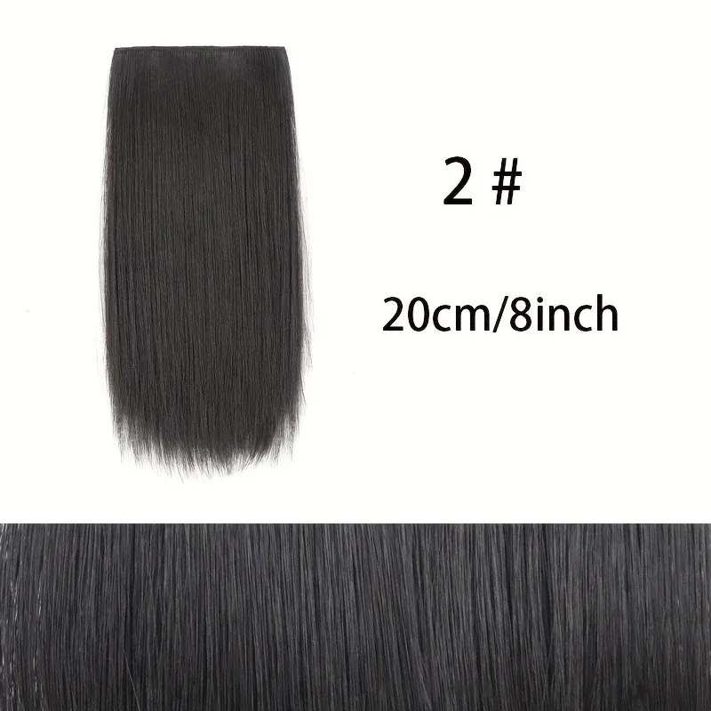 10cm/20cm/30cm Synthetic Short Straight Pad Invisible Hair Extension Lining of Hair Top Side Cover Hairpiece for Women — image 17