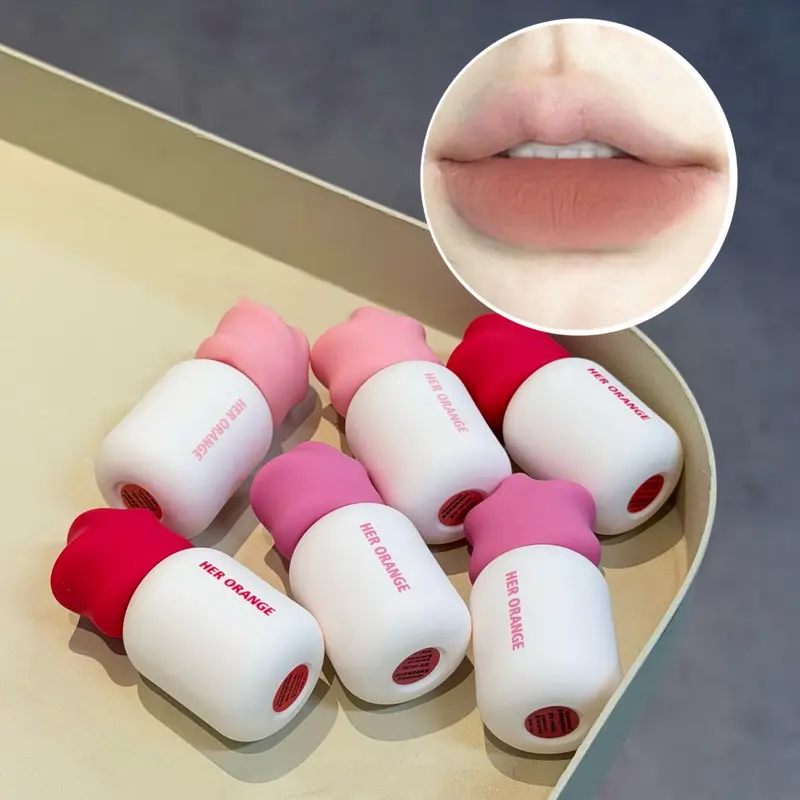 Herorange Soft Matte Lip Mud Nevysychající dlouhé nošení pro každodenní dojíždění Cenově dostupný make-up — image 2