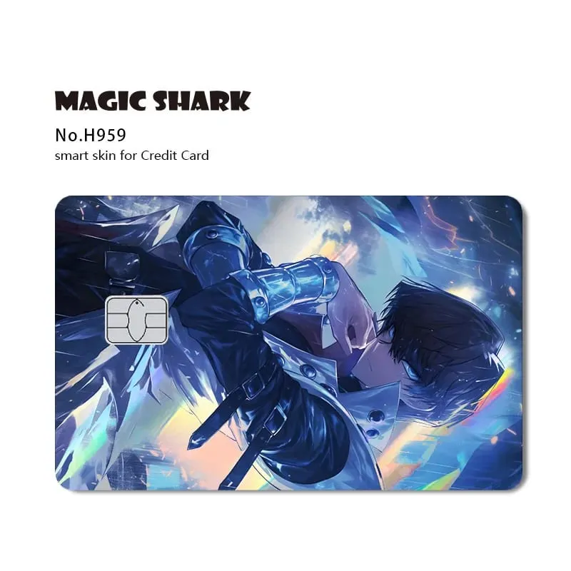 Magic Shark Yo-gi-oh Blue Eyes Dragon Game Shinny Holographic Laser Debit Credit Card Sticker Film Skin Front Cover — image 25