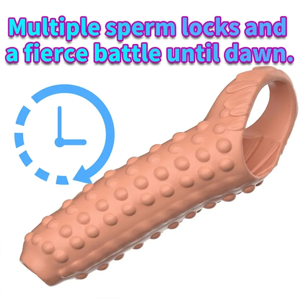 Lock Penis Ring Extension Sleeve Reusable Cock Rings Delay Ejaculation Condoms Male Penis Sex Toys For Men Adult 18 No Vibrator — image 6