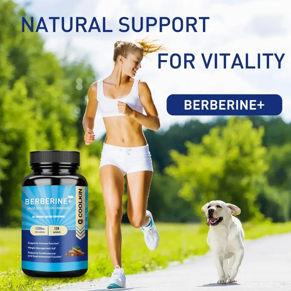 Premium Berberine HCl 1200 Mg Plus Organic Ceylon Cinnamon - Immune System Support Weight Management Supplement — image 3