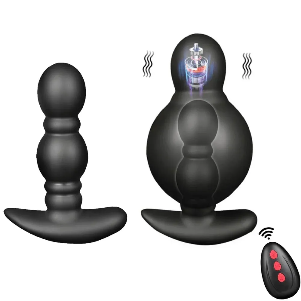 Wireless Remote Control Male Prostate Massager Inflatable Anal Plug 10 Vibration Modes Butt Plug Anal Expansion Vibrator Sex Toy — image 1