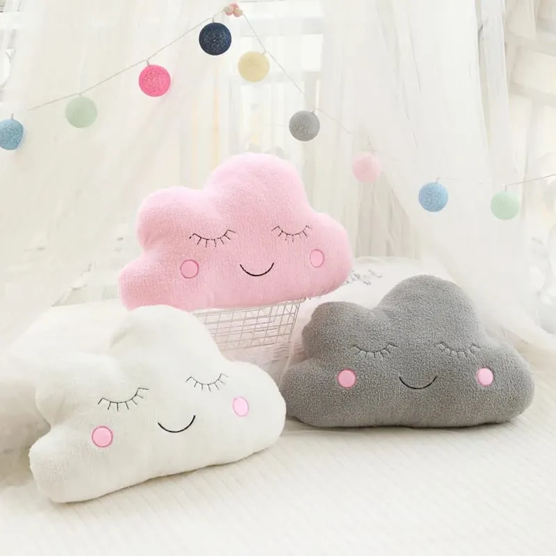 Hot Stuffed Cloud Moon Star Raindrop Plush Pillow Soft Cushion Toys For Children Baby Kids Girl Christmas Gift Room Car Decor — image 4