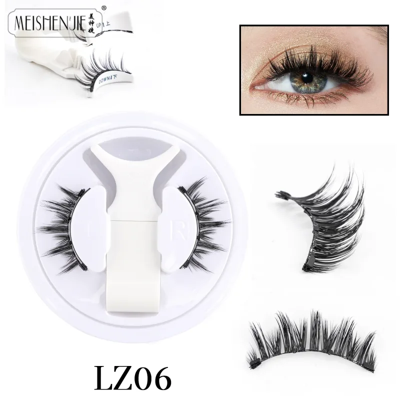 Magnetic Eyelashes 1Pcs No Glue Needed Reusable Natural Look 3D Lashes Easy Apply Soft Magnetic Lashes Kit for Eye Makeup