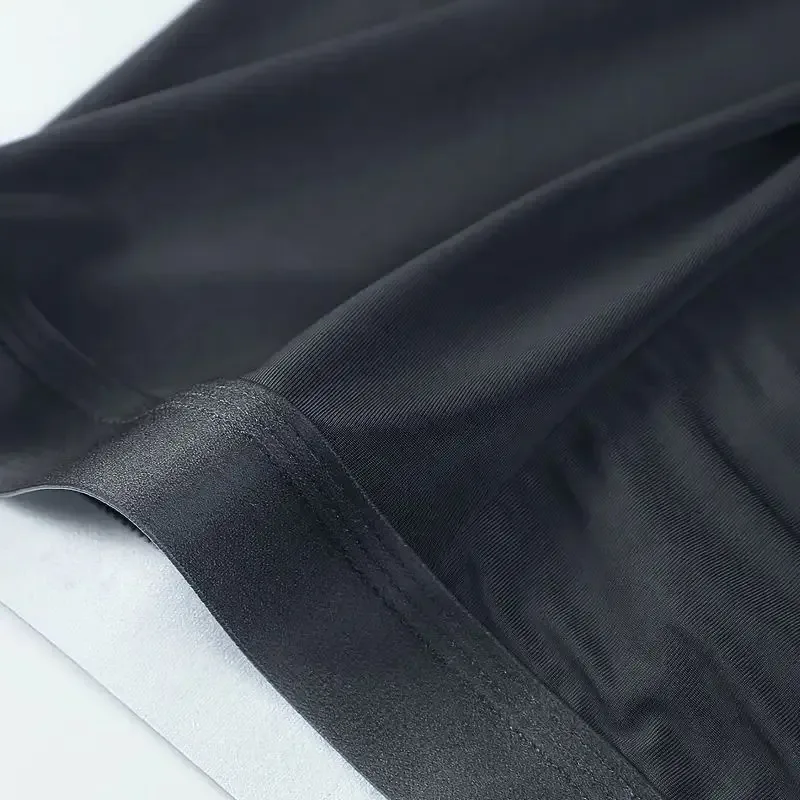 Men's Ice Silk Boxer Briefs Solid Color Quick-Dry Underwear Soft Breathable Low-Rise Trunks S-6XL Boys Underwear Boxershorts Men — image 4
