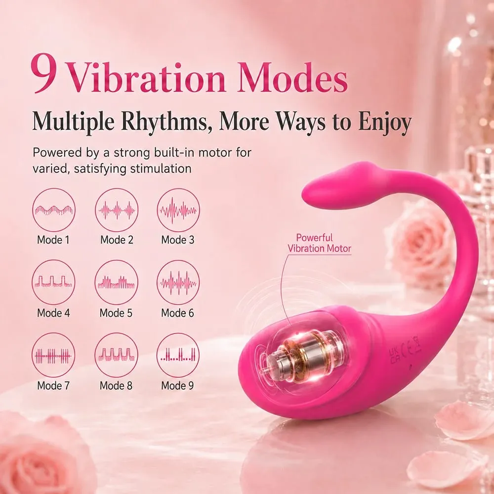 9 Modes Liquid Silicone Egg for Women Couples G Spot Clit Vaginal Vibrator Bluetooth APP Remote Control Adult Sex Toys