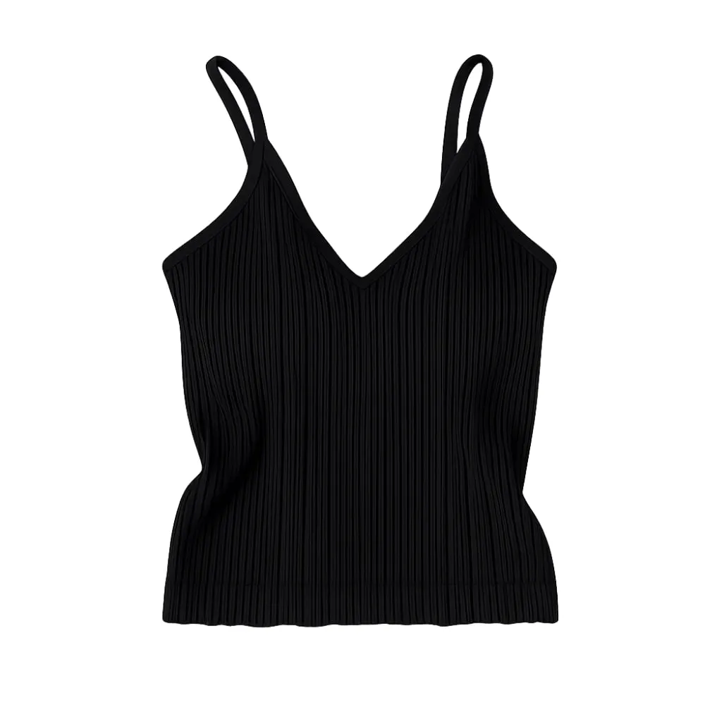 New V-neck Camisole Top Inside Wear One-piece Cup Halter Undershirt Sleeveless French Style Lingerie Summer