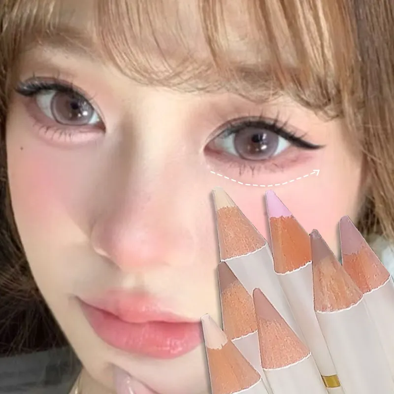 Double-Ended Aegyo Sal Brighten Lying Silkworm Pencil Nude Pink Natural Shadow Under Eye Highlight Makeup Matte Beige Eye Pencil — image 4