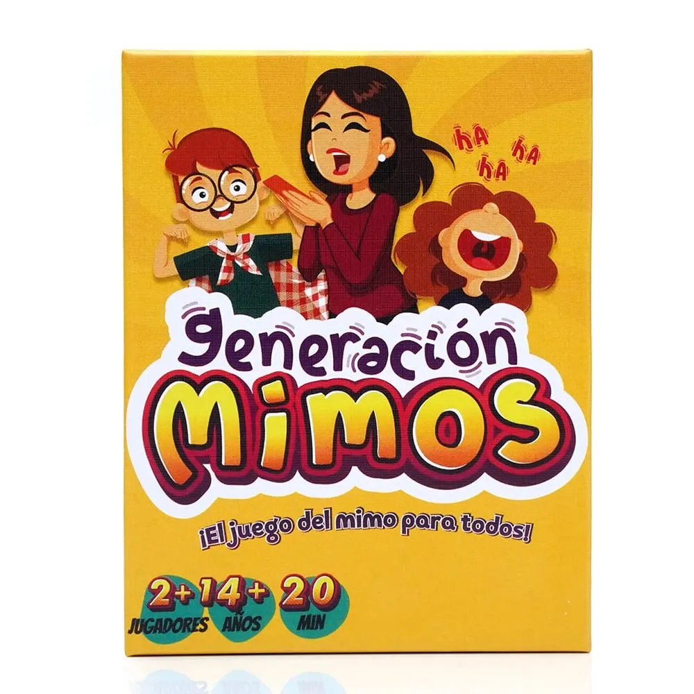 Generación Mimos Juego de Mesa Familiar Divertido con 400 Mímicas para Niños y Adultos Juego de Cartas de Mímica