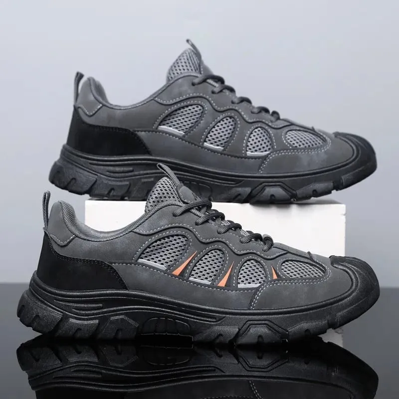 2026 men's casual sports shoes thick soled mesh breathable hiking shoes outdoor running shoes — image 2