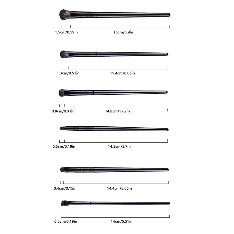 6PCS Eyes Makeup Brushes Set Professional Soft Contouring Eyeshadow Eyeliner Eyebrow Brush Women Facial Beauty Cosmetic Tool. — image 6
