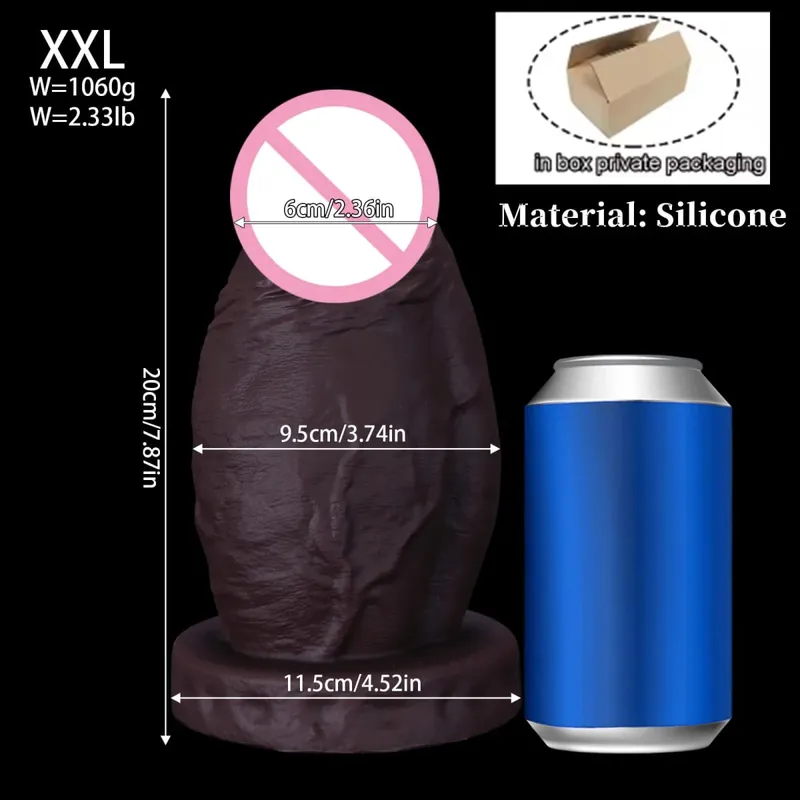 New Realistic Big Huge Thick Anal Dildo Butt Plug Giant Large Soft Silicone Anal Plug Expander Training Adult Sex Toys for Women — image 19