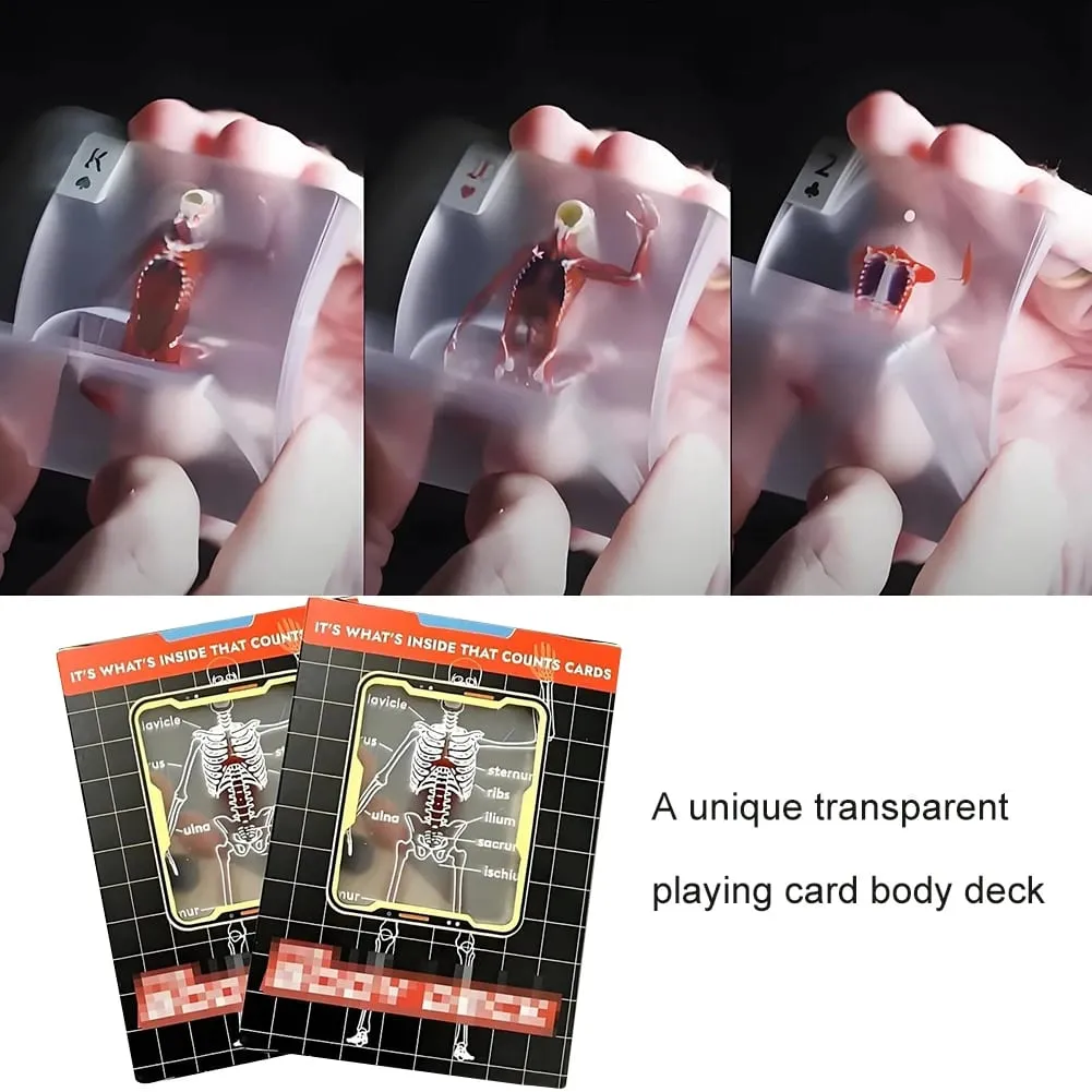 Body Deck 52 Sheets Playing Cards Interesting Human Anatomy Playing Cards Physical Examination Medical Card Teacher Students — image 4