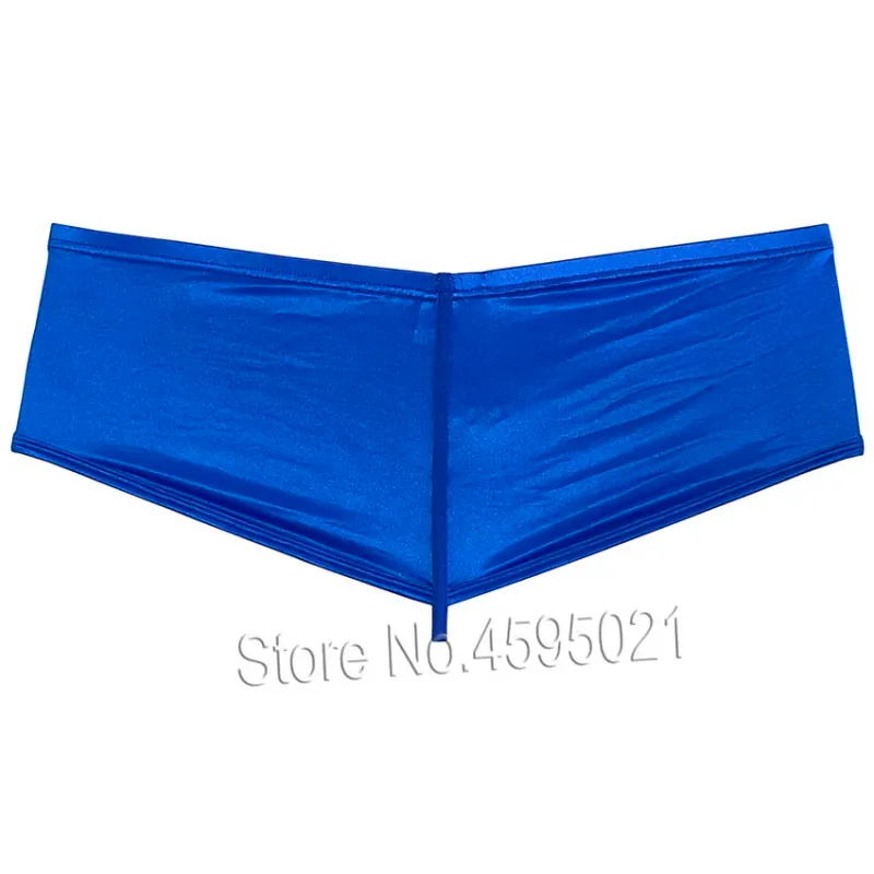Men's Underwear Thong Rise Cheeky Briefs Glossy Wet Look Boxer Solid Shiny Metallic Luster Pouch Low Rise Beach Briefs Underpant — image 8