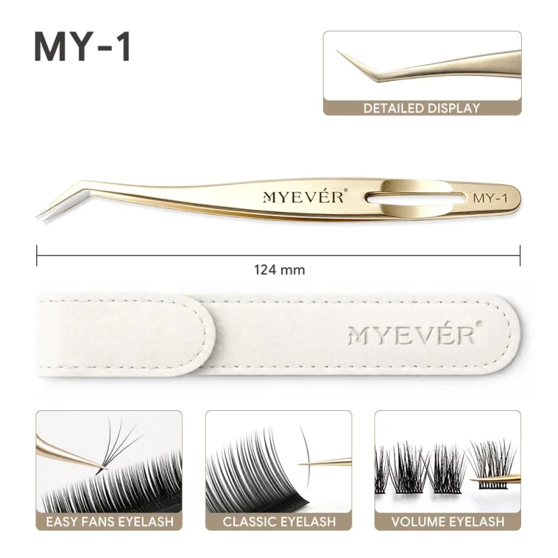 Anti-Slip Eyelash Extension Tweezers Steel High-Density Fiber Tip Eyelash & Eyebrow Professional Precision Makeup Tools — image 9