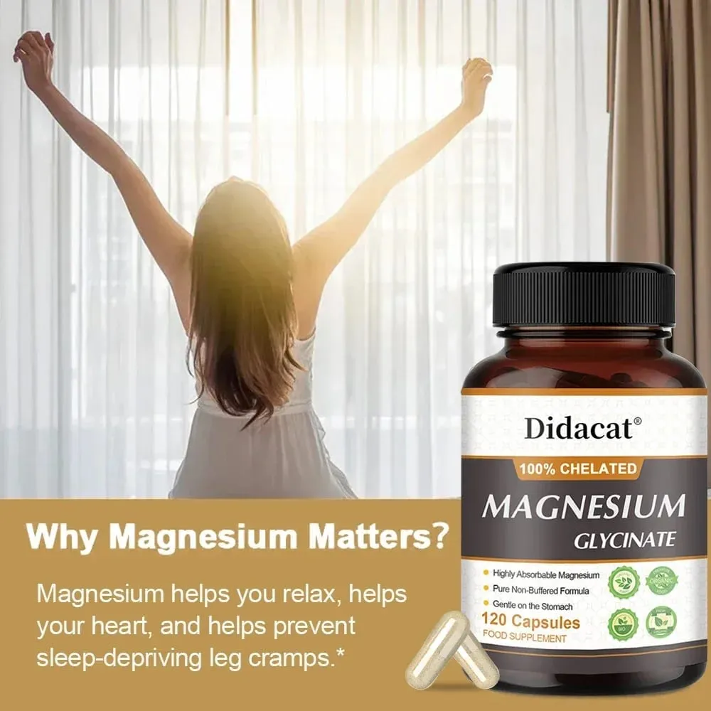 Magnesium Glycine 500mg - Supports Muscle Function Improves Sleep Quality Supports Cardiovascular and Metabolic Health — image 6