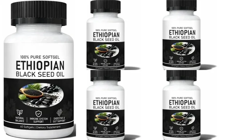 Ethiopian Black Seed Oil Organic Cold-Pressed Immune Support Supplement 60 Softgels for Joint Health & Antioxidant Protection — image 12