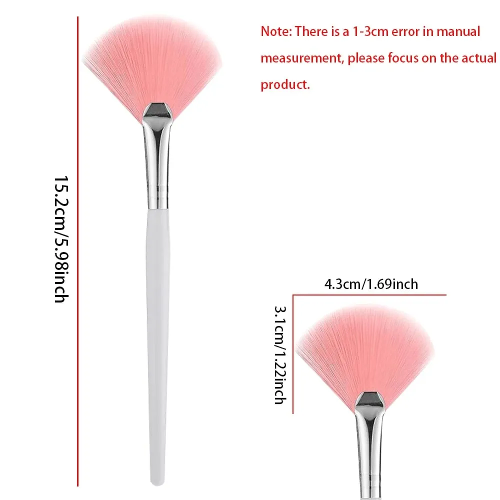 3/9/15 Pieces Facial Fan Mask Brushes Soft Mask Brush Applicator Esthetician Facial Mask Brushes For Women Girls Cosmetic Tools — image 2