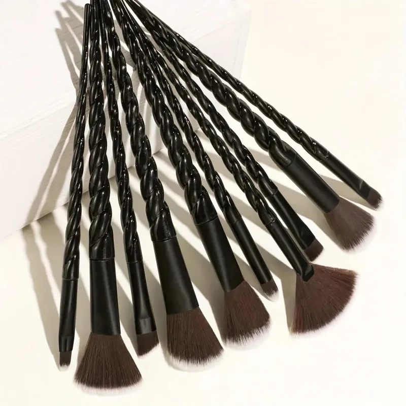 Colorful 10-Piece Makeup Brush Set Crystal Handle Concealer Brushes Beauty Health Cosmetic Tools Make Up Tools — image 12