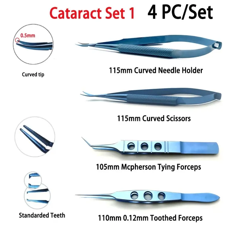 Non Medical use Cataract Set Tweezers Needle Holders 4pcs/set Household Repair Tools Hi Eye — image 5