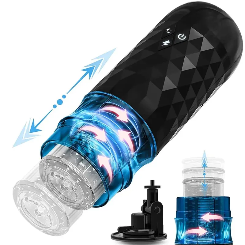 Automatic Masturbator for Men Telescopic Rotation Masturbation Cup with Handle Phone Stand Adult Goods Sex Toy for Men 18+ — image 12
