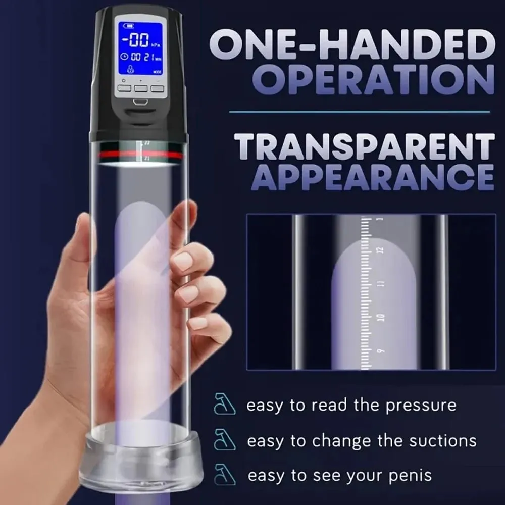 Automatic Penis Pump Suction Vacuum Male Masturbation Penis Extender Dick Erection Enhancement Trainer Adults Sex Toys