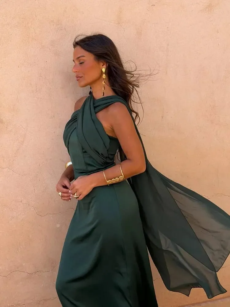 Solid Color Strapless Ribbon Women Summer Dress Sexy Sleeveless Backless High Waist Slim Maxi Vestidos 2026 Lady Vacation Outfit — image 6