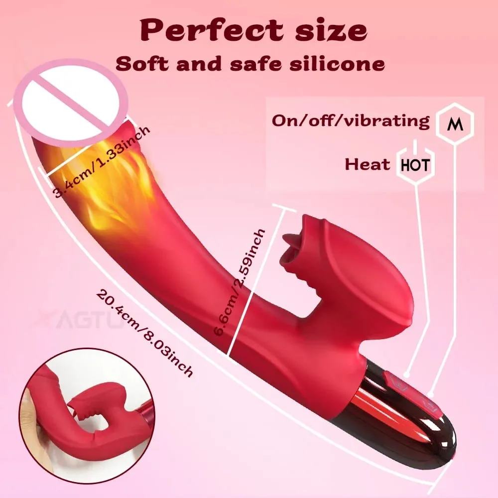 Sex Toy Vibrator for Women Clitoris Stimulator Female Masturbator G Spot Dildo with Tongue Licking Adults Goods 18+ — image 2